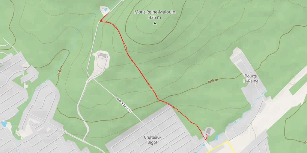 Map of the trail for Rue Aqueduc - Rue Aqueduc - Québec