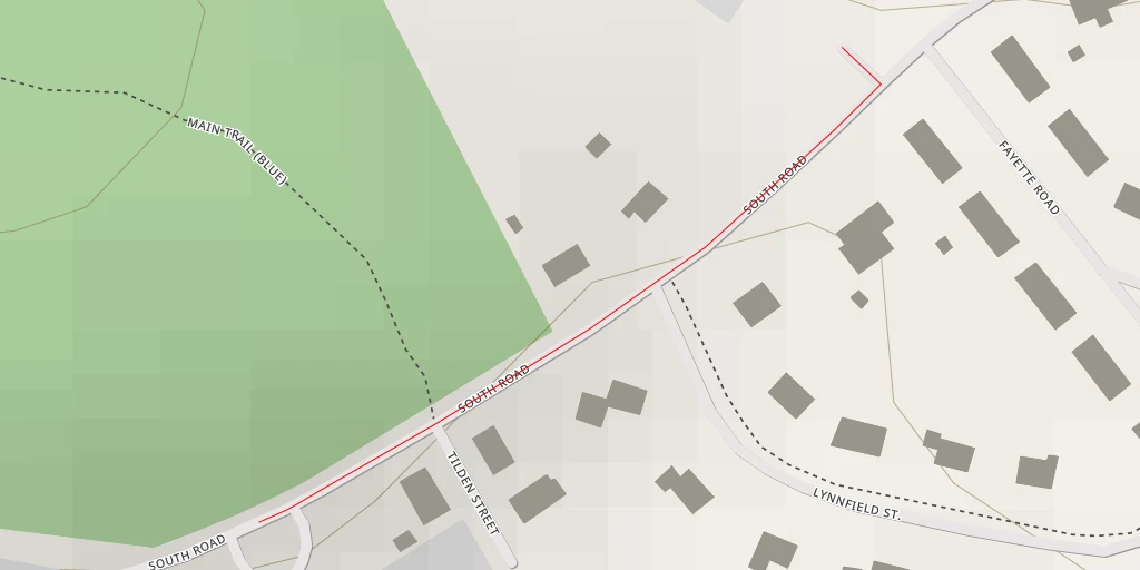 Map of the trail for AI - South Road - Bedford