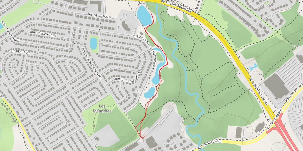 Map of the trail for Académie Saint-Louis - Rue de la Rive-Boisée Nord - Québec