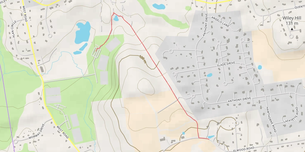 Map of the trail for Elwood Road