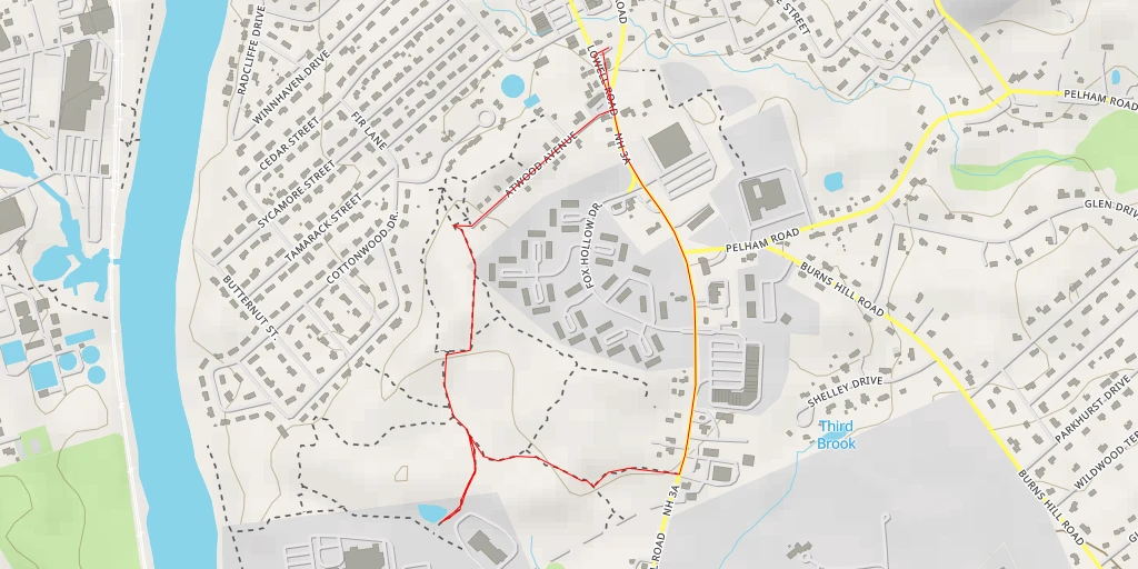 Map of the trail for Executive Drive