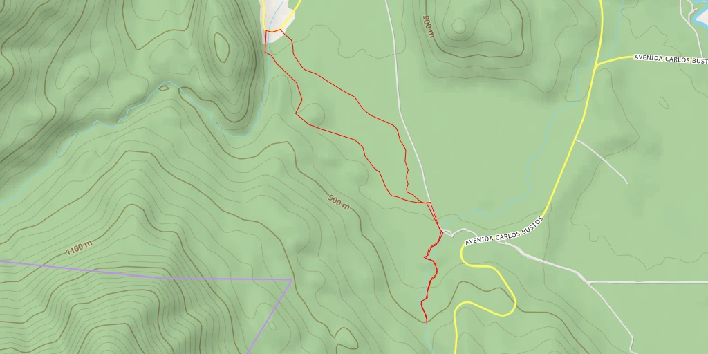 Map of the trail for Avenida Carlos Bustos - Avenida Carlos Bustos - San Carlos de Bariloche