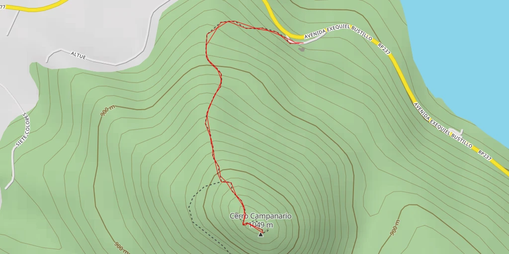 Carte de l'itinéraire :  Avenida Exequiel Bustillo - San Carlos de Bariloche