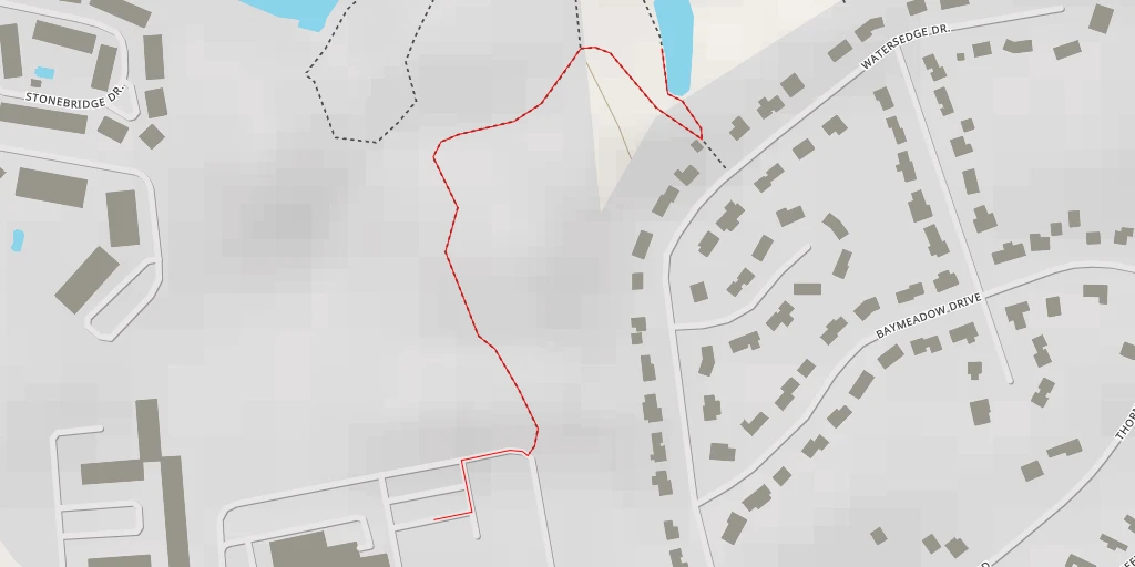 Map of the trail for Watersedge Drive - Nashua