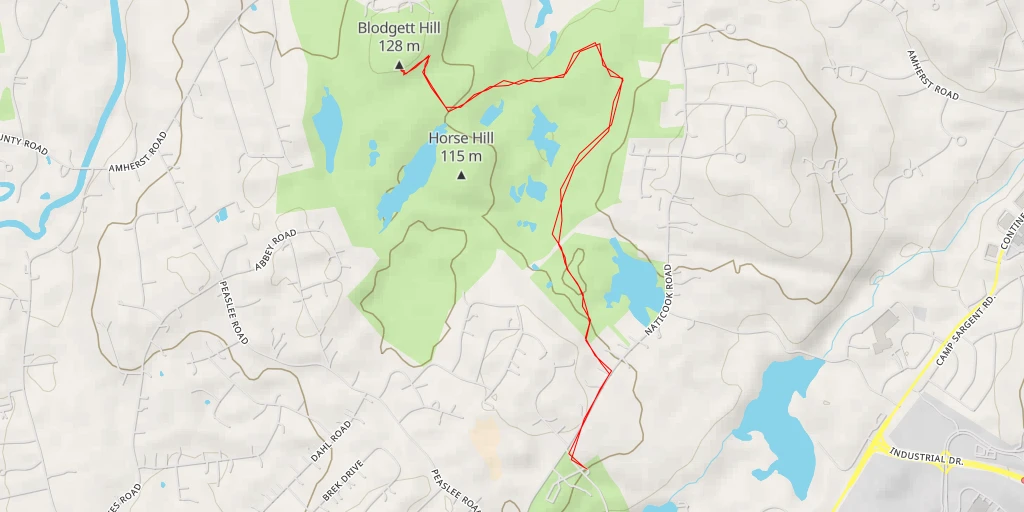 Carte de l'itinéraire :  Blodgett Hill