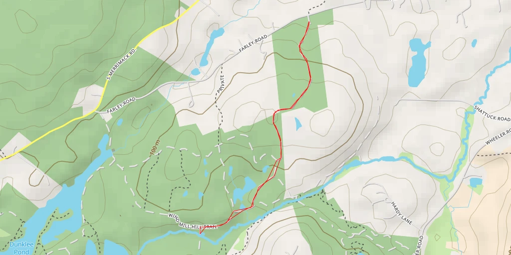 Map of the trail for Wind Mill Hill Trail - Wind Mill Hill Trail