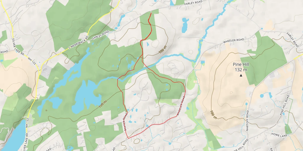 Map of the trail for Wheeler Road