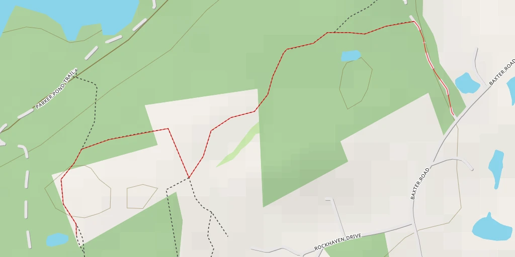 Map of the trail for Long Hill Road