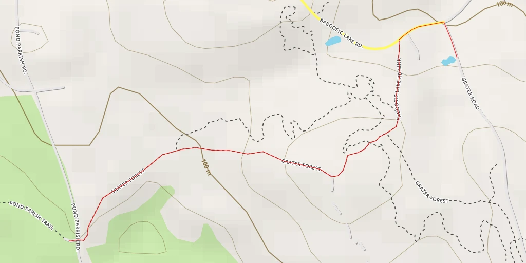 Map of the trail for Grater Road