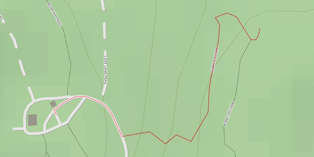 Map of the trail for AI - Love Lane Trail - Hollis