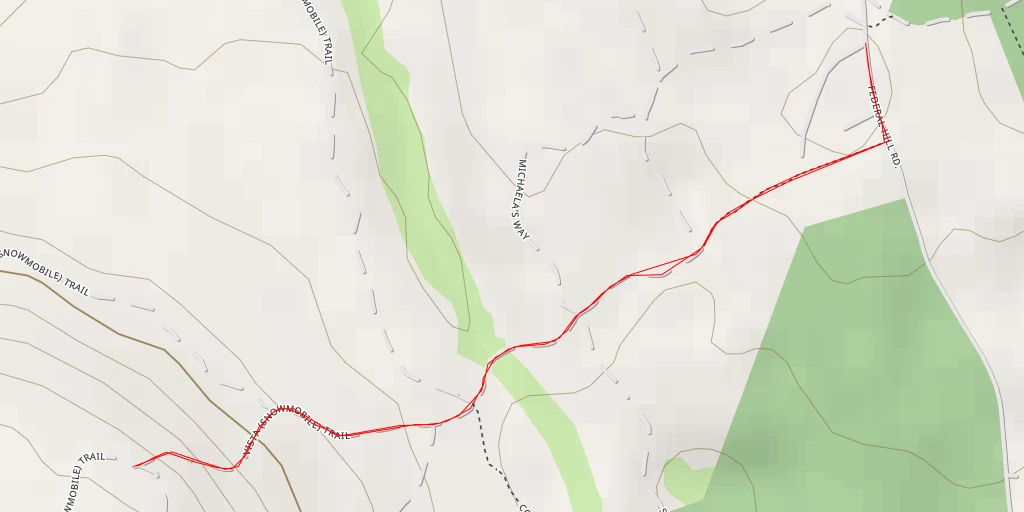 Map of the trail for AI - Vista (snowmobile) Trail - Milford