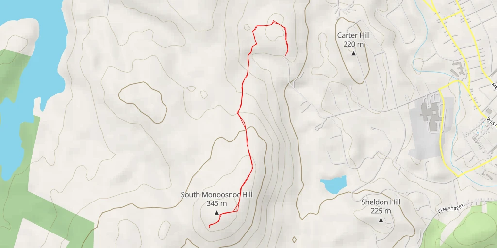 Map of the trail for AI - Notown Reservoir