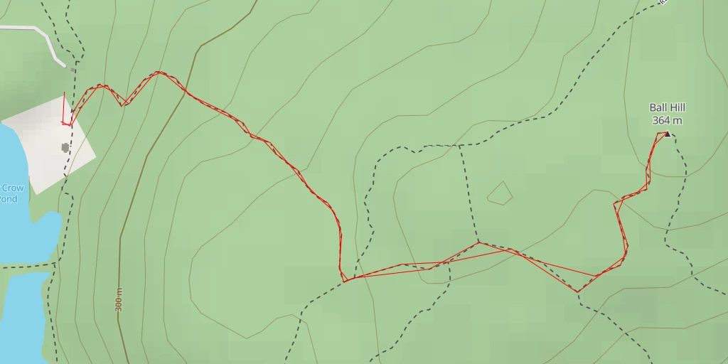 Map of the trail for Ball Hill