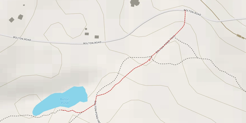 Map of the trail for Bolton Pond