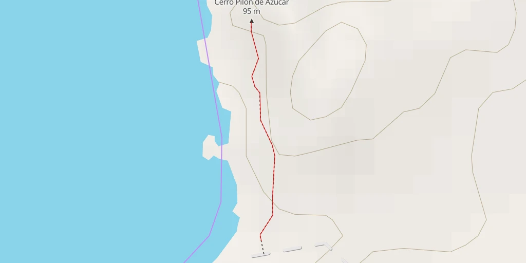 Map of the trail for Cerro Pilón de Azúcar