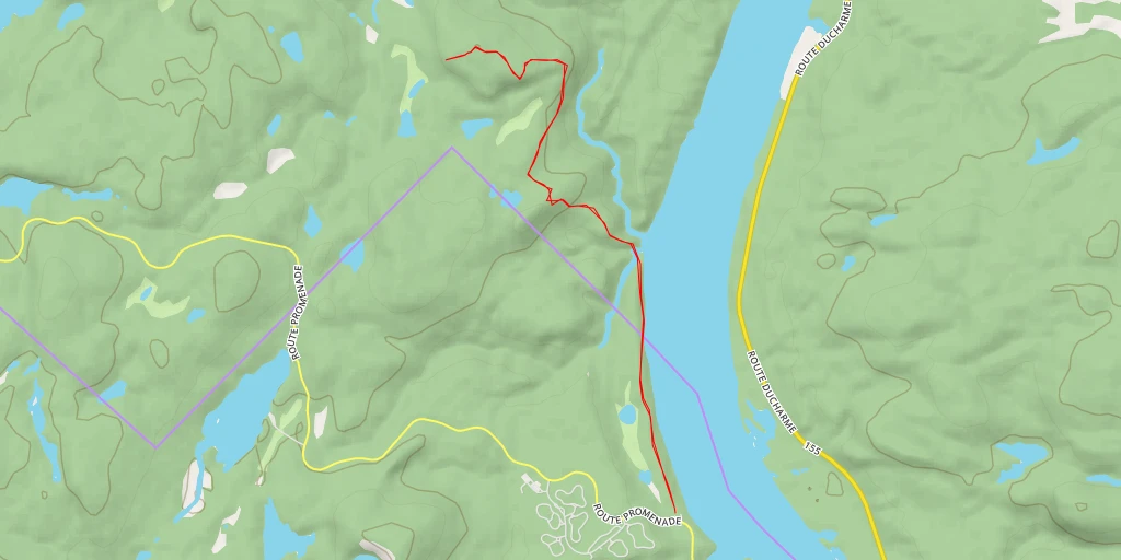 Map of the trail for Deux-Criques