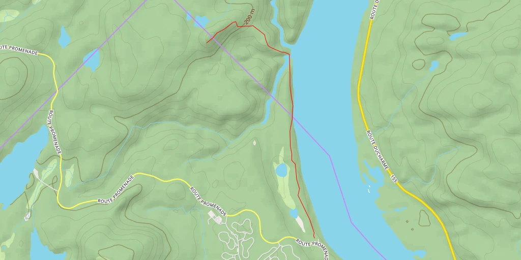 Carte de l'itinéraire :  Sentier Mékinac - Sentier Mékinac - Shawinigan