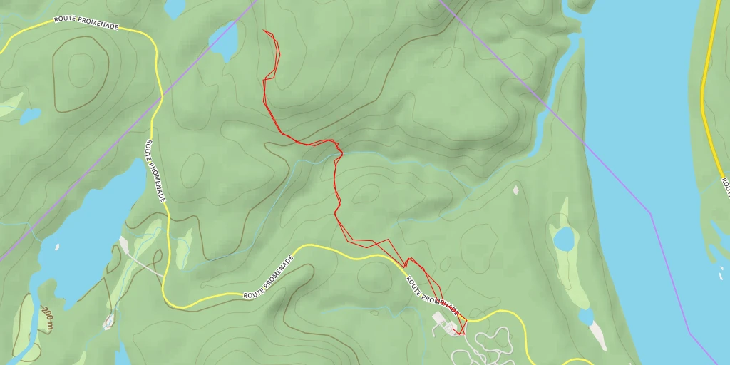 Map of the trail for Sentier Deux-Criques - Shawinigan