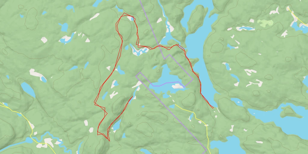 Carte de l'itinéraire :  Chemin du Lac-McLaren