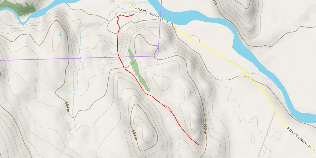 Map of the trail for Mirador Las Águilas