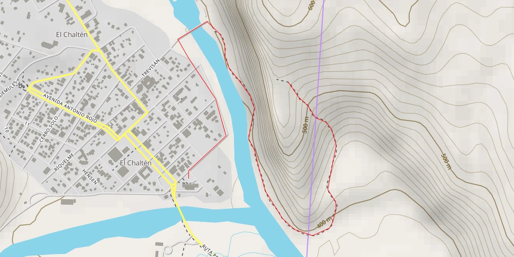 Map of the trail for Mirador El Paredón - Avenida Costanera Néstor Kirchner