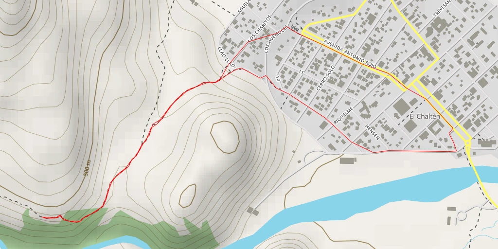 Map of the trail for Mirador Cascada Margarita