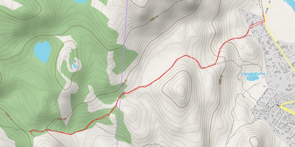 Map of the trail for Mirador Cerro Torre