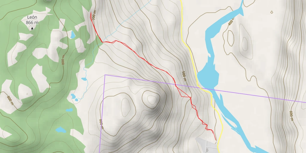 Map of the trail for Ruta Provincial 41