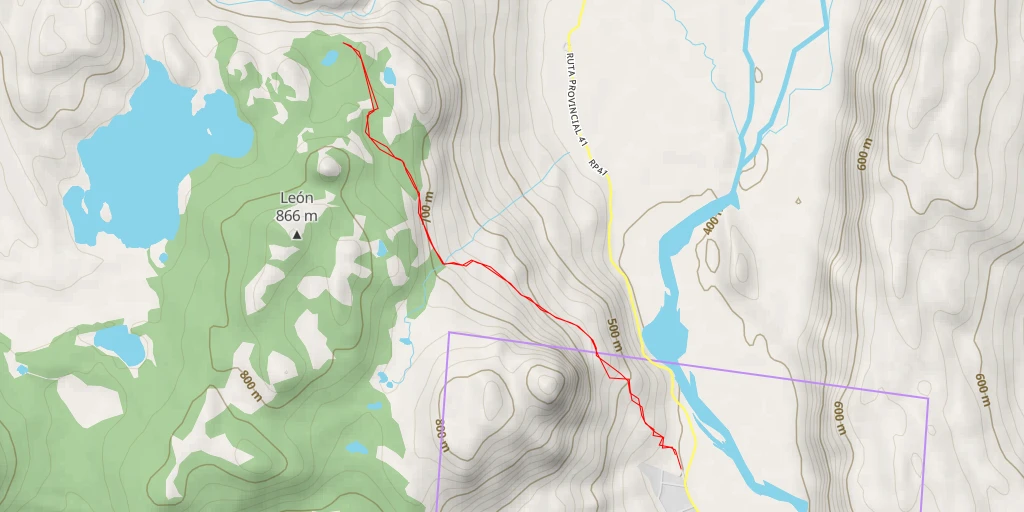 Carte de l'itinéraire :  Ruta Provincial 41