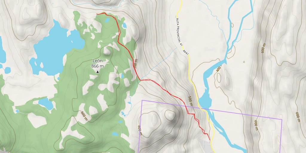 Carte de l'itinéraire :  Ruta Provincial 41