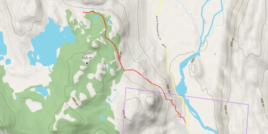 Carte de l'itinéraire :  Ruta Provincial 41