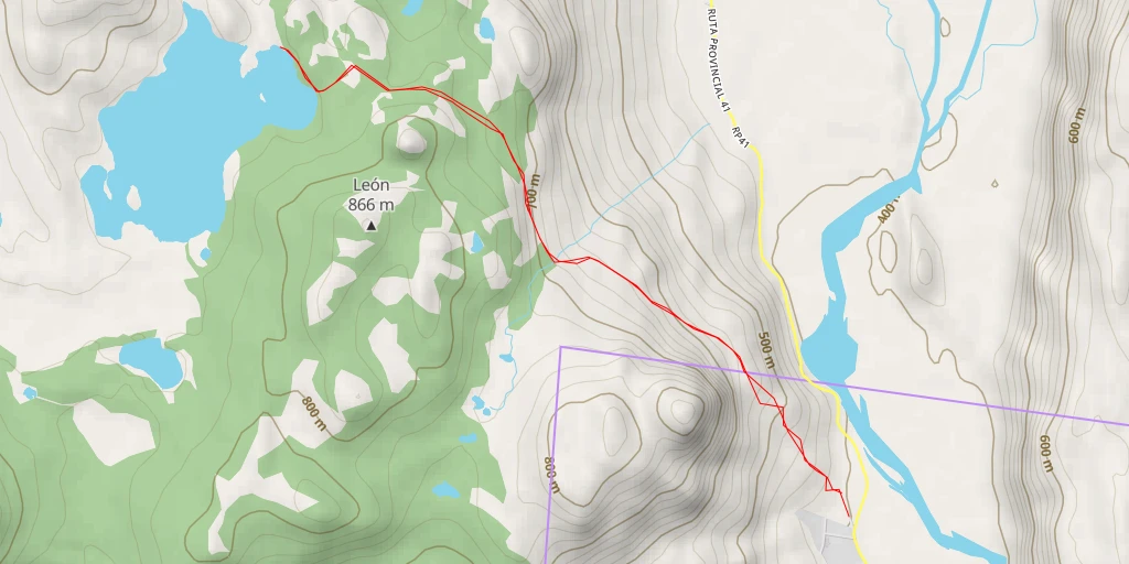 Carte de l'itinéraire :  Sendero Madre e Hija