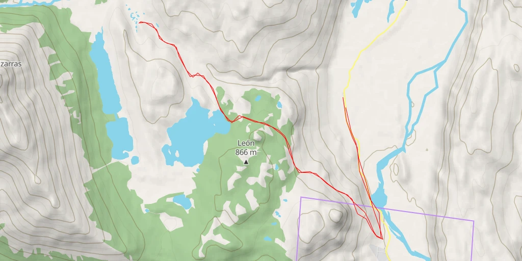 Carte de l'itinéraire :  Sendero Madre e Hija