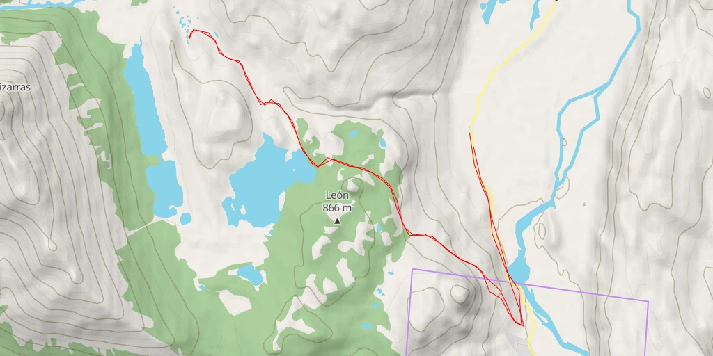 Map of the trail for Sendero Madre e Hija