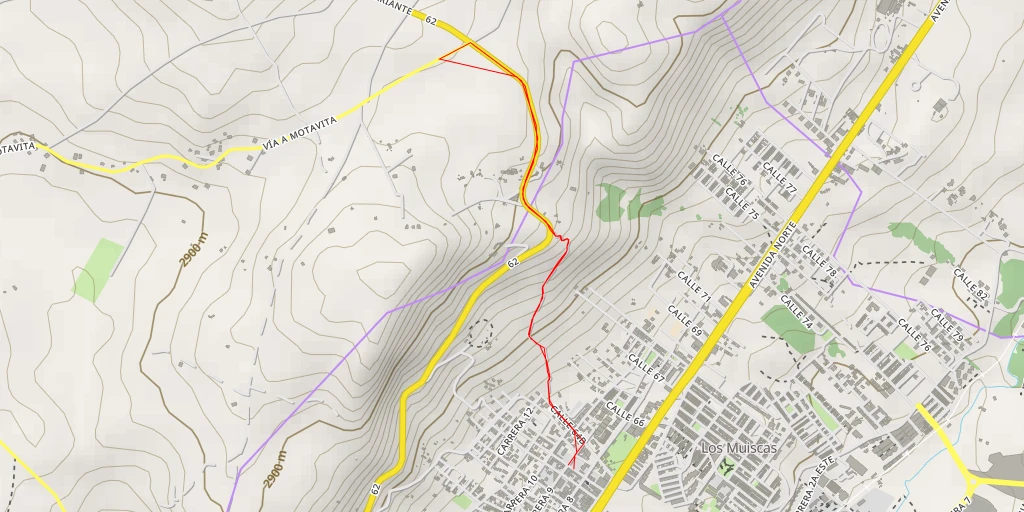 Map of the trail for Peña de Cristo