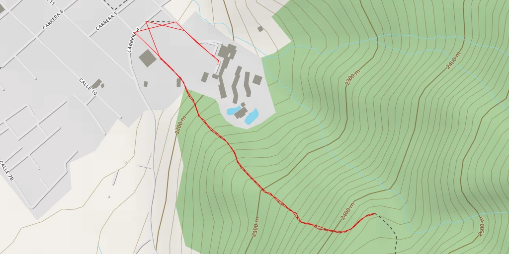 Map of the trail for Cristo