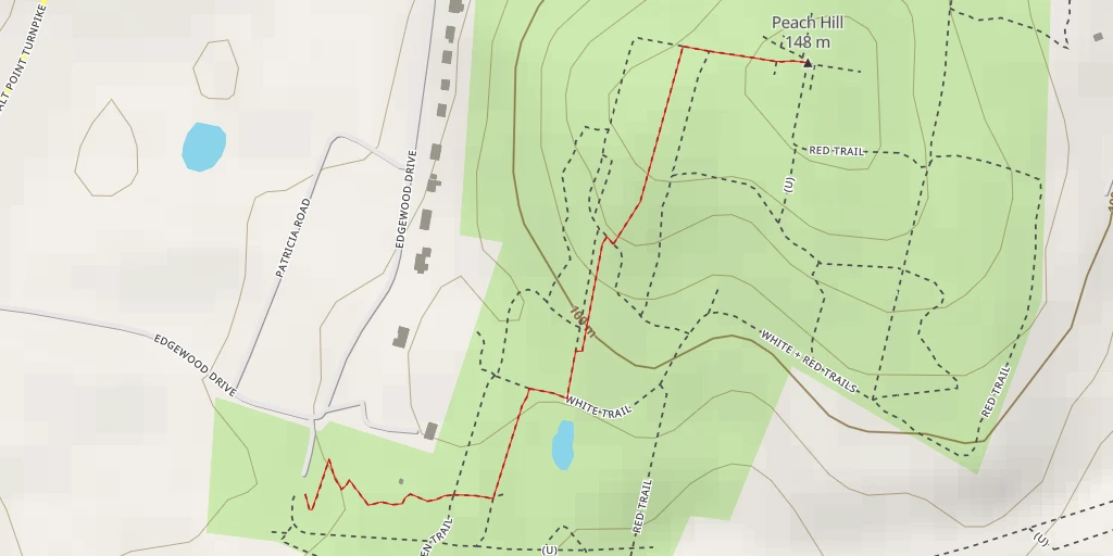 Map of the trail for Peach Hill