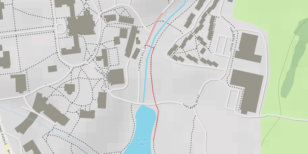 Map of the trail for Sunset Lake