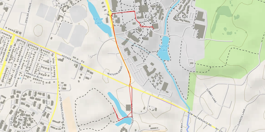 Map of the trail for North Trail (orange) - North Trail (orange)