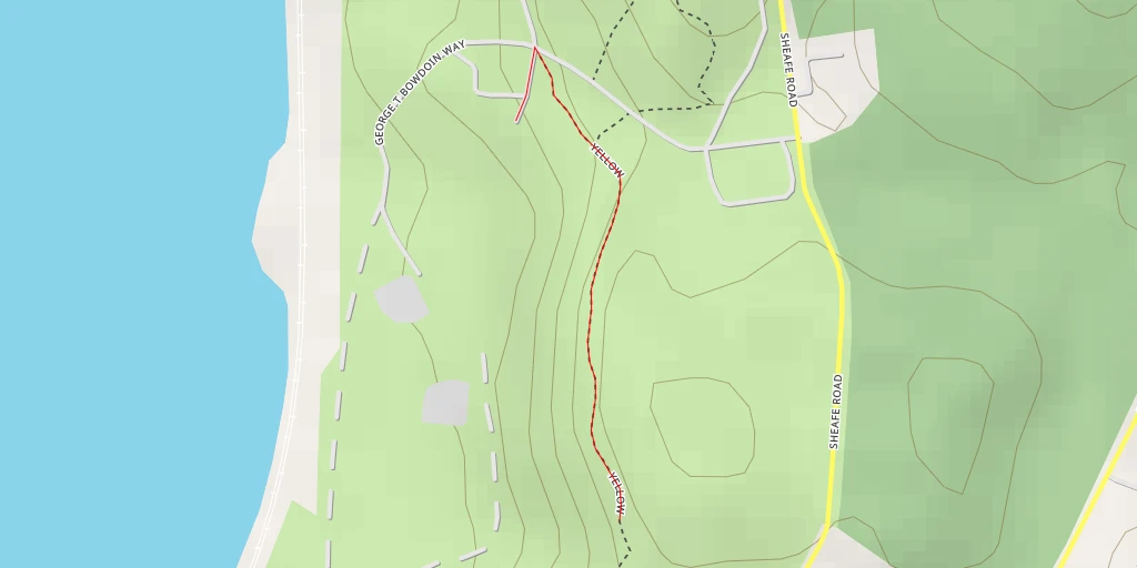 Map of the trail for AI - Yellow - Town of Poughkeepsie