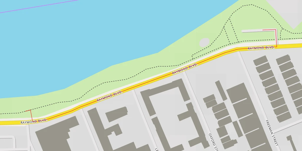 Map of the trail for AI - Raymond Boulevard - Newark