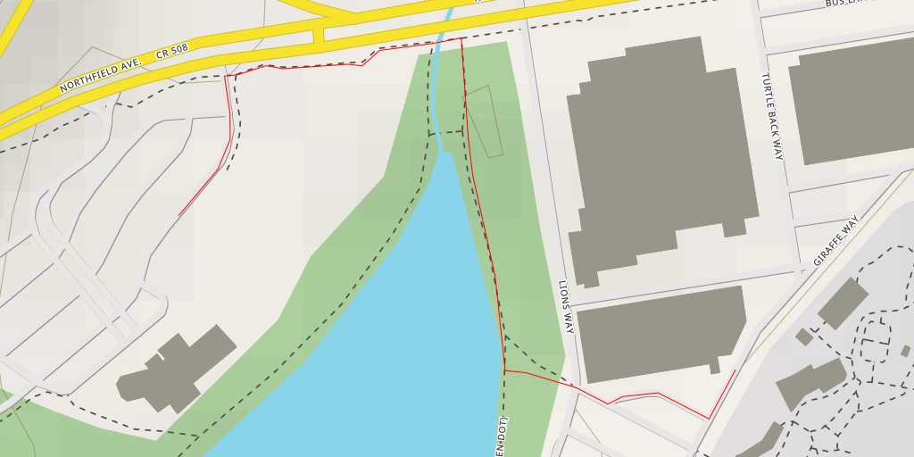 Map of the trail for Safari Mini-Golf - Cherry Lane