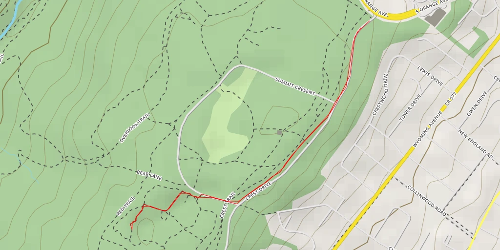 Map of the trail for South Lavender Loop Trail - South Lavender Loop Trail