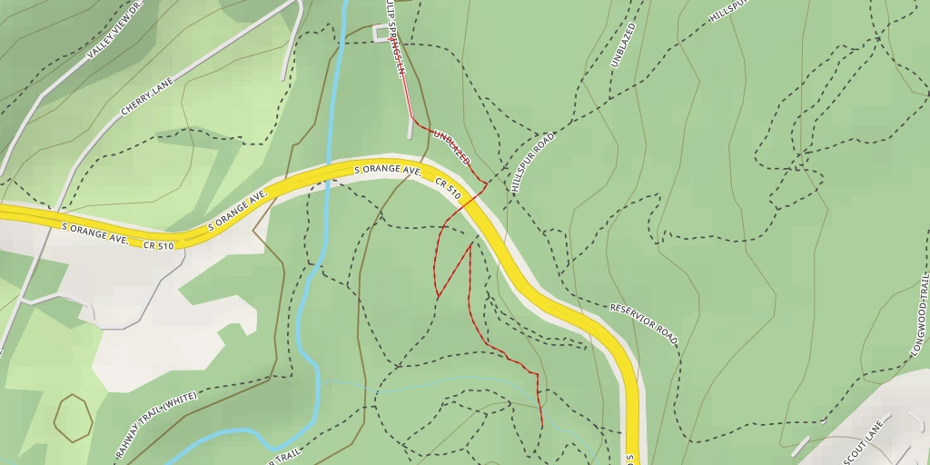 Map of the trail for Hemlock Falls