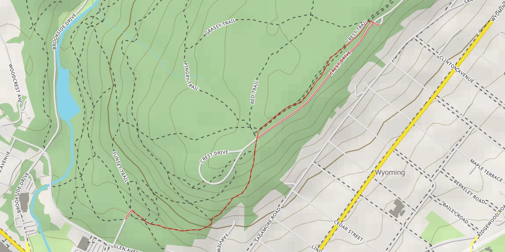 Map of the trail for Crater View