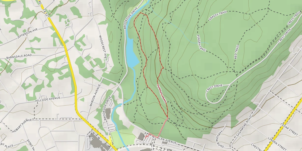 Carte de l'itinéraire :  River Trail - River Trail