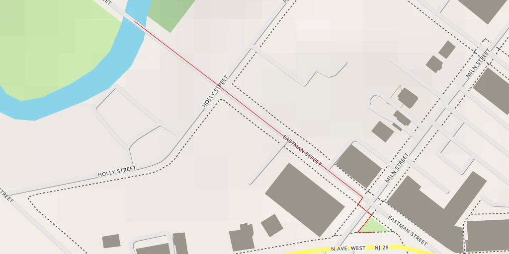 Map of the trail for Eastman Street - Eastman Street