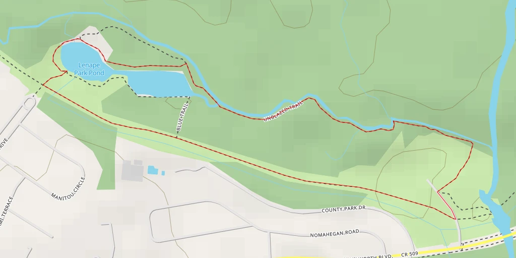 Map of the trail for Blue Trail - Blue Trail