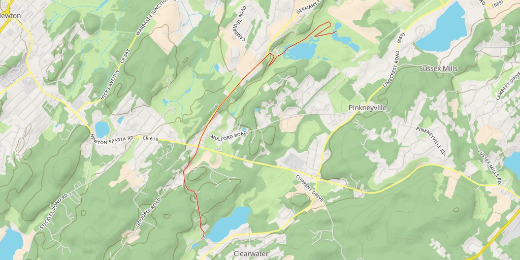 Carte de l'itinéraire :  Germany Flats Road - Germany Flats Road