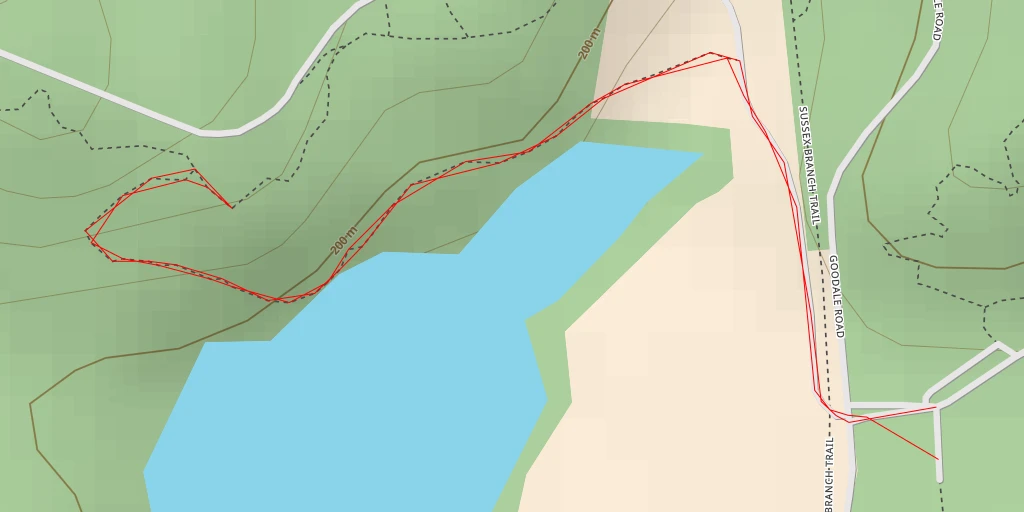 Map of the trail for AI - Twin Lakes